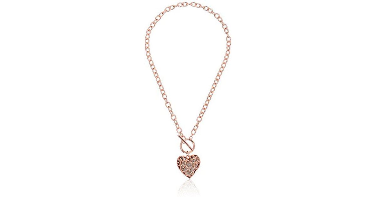 rosegold rose GUESS CHAIN BR HEART PENDANT N Gr 
