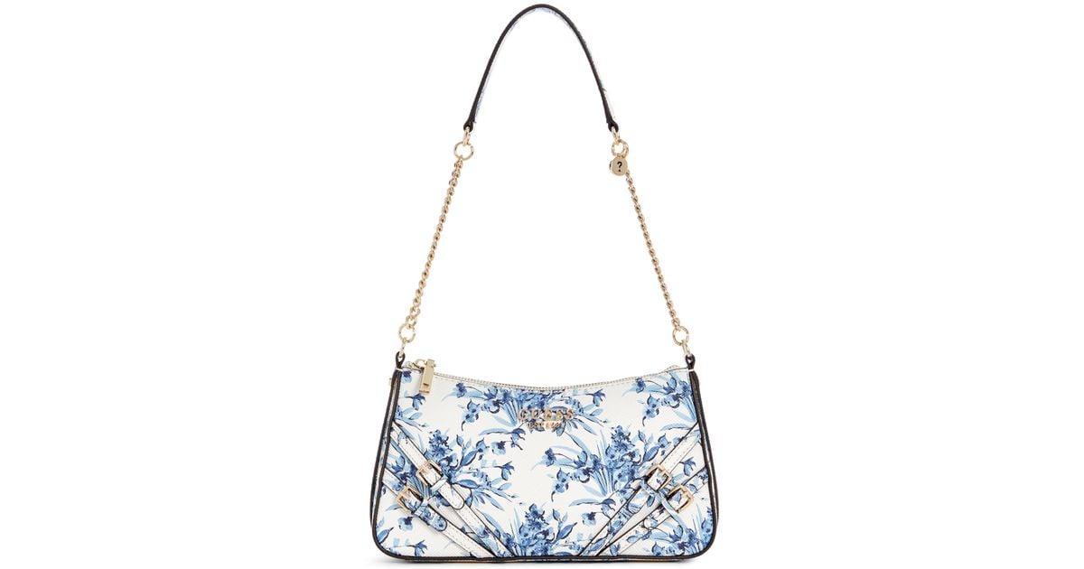 Guess Bramina Top Zip Shoulder Bag Floral Multi in Blue Lyst UK