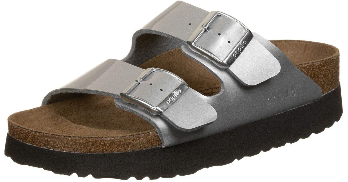 Birkenstock Arizona Platform By Papillio in Metallic Lyst UK