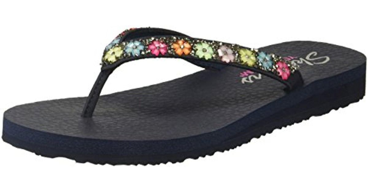 Skechers Meditation-daisy Delight Flip-flop in Navy (Blue) - Save 25% - Lyst
