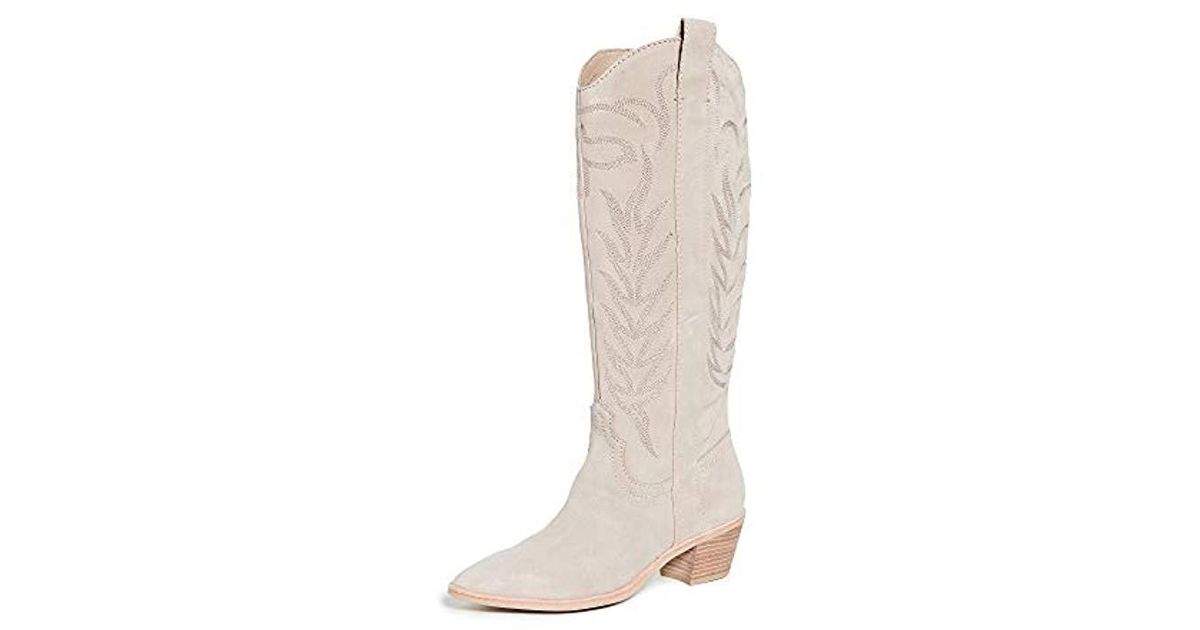 Dolce Vita Solei Western Boots in Natural Lyst