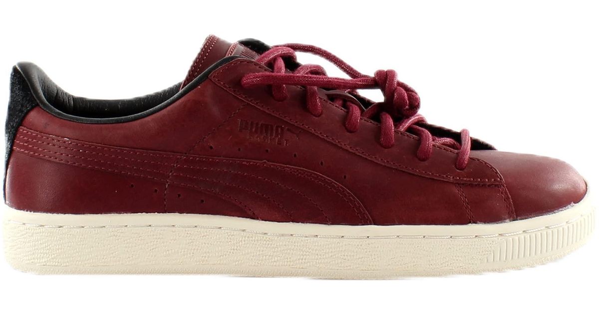 PUMA Basket Citi Series Red Leather S Trainers 358891 02 for Men Lyst UK