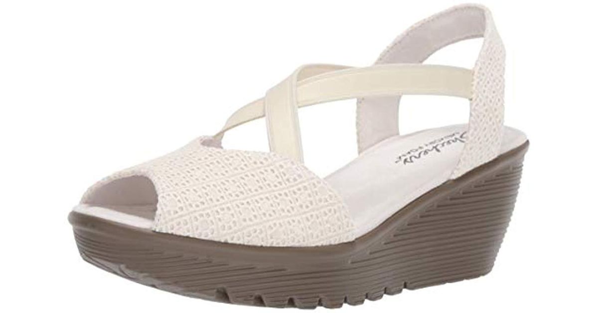 skechers multi gore slingback wedges