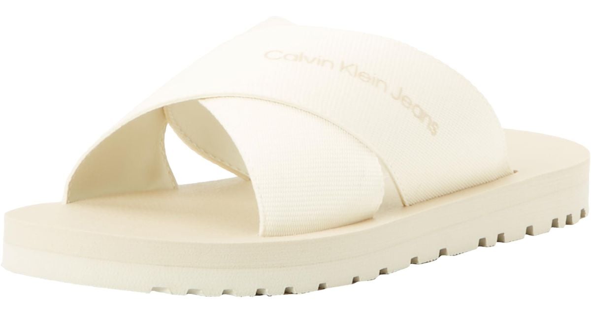 Flat Sandals Flip Flops Ck Calvin Klein Cross Sandal Slipon Rp In