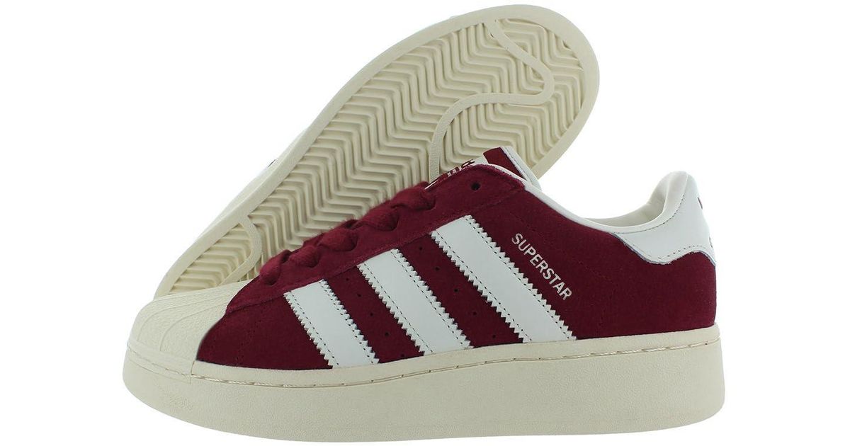 Superstar Xlg Superstar High Top Burgundy Size Adidas Originals