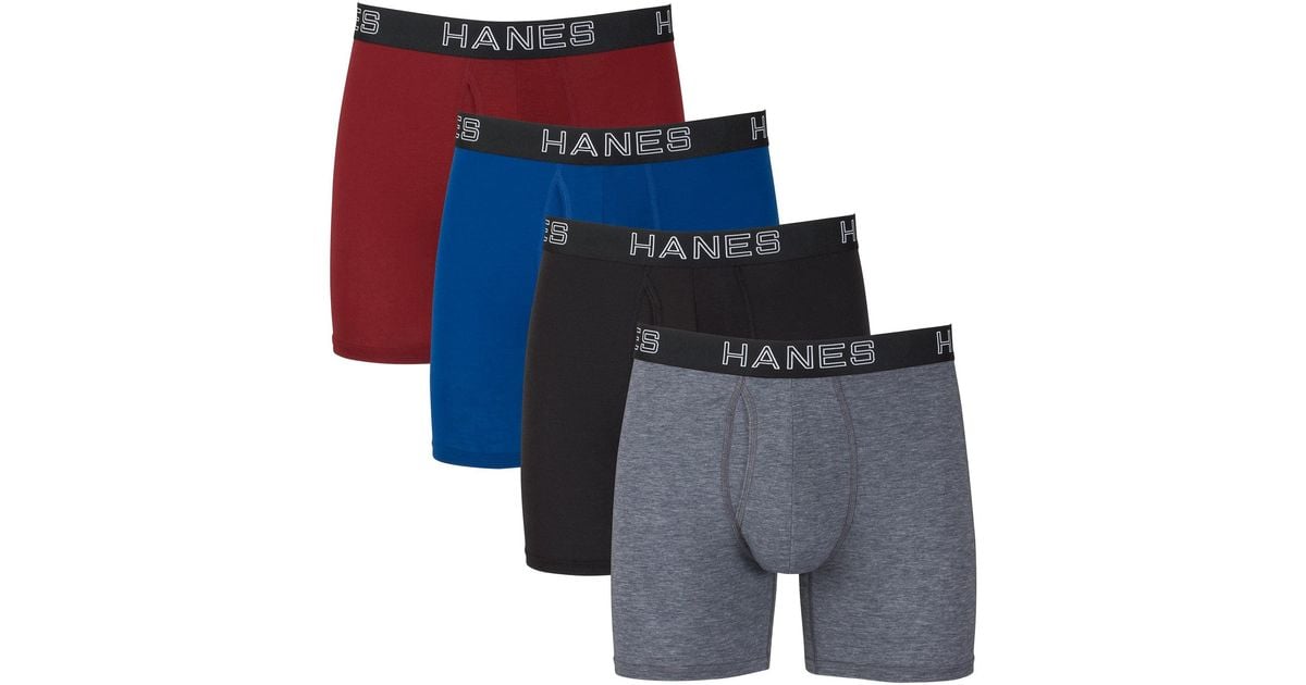Hanes Total Support Pouch Boxer Brief in Blue for Men Save 41 Lyst