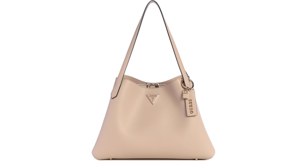 GUESS Sora Girlfriend Carryall Borsa A Tracolla – Colore Latte Logo, 37x23x11.5 Cm, In Poliuretano, Con Manici E Tracolla - 2