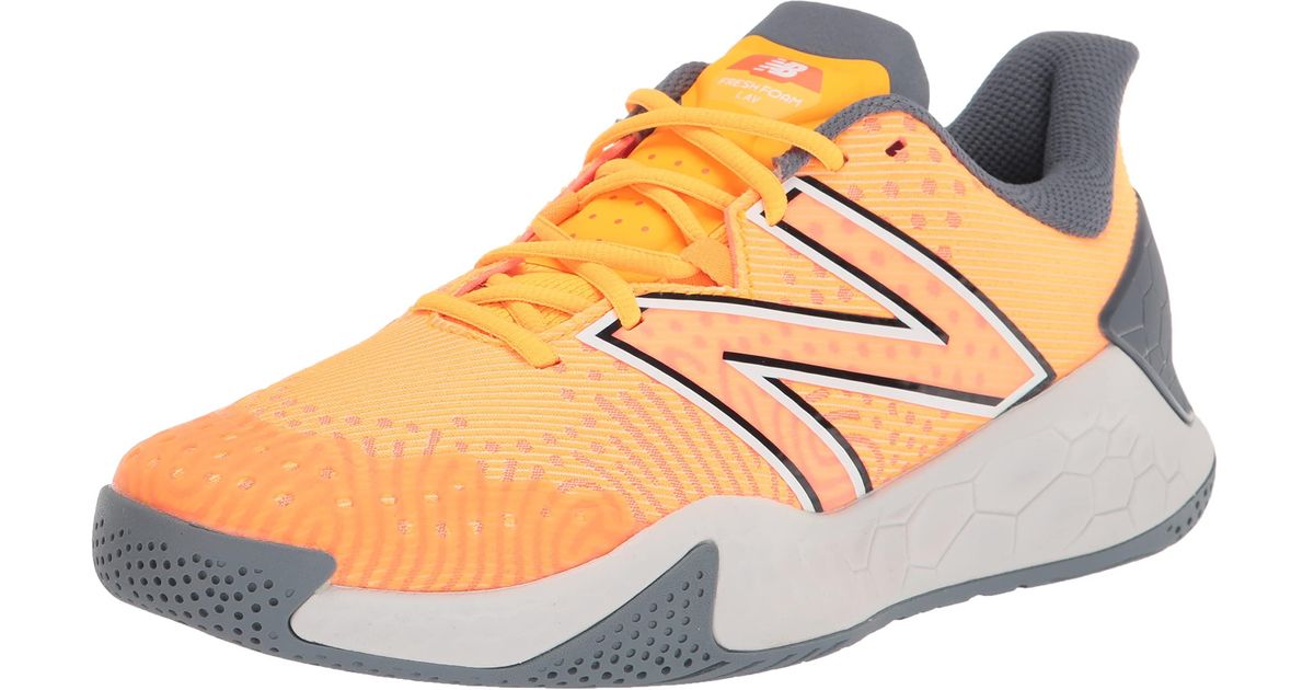 New Balance Fresh Foam X Lav V2 Hard Court Tennis Shoe in Orange for