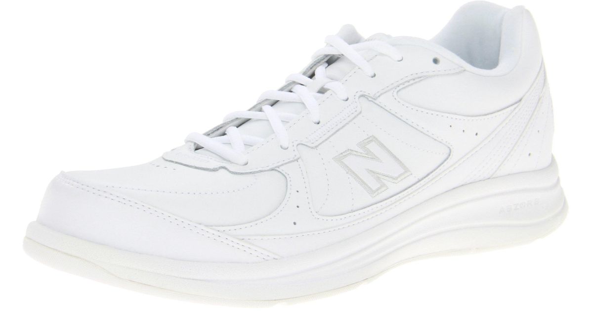 New Balance 577 V1 Lace-up Walking Shoe in White/White (White) for Men ...