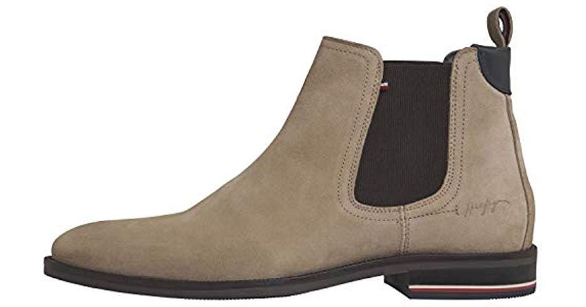 tommy hilfiger classic suede chelsea boots
