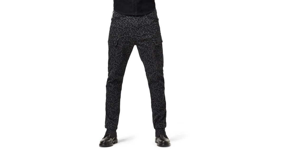 G Star RAW Roxic Straight Tapered Cargo Pant in Black for Men