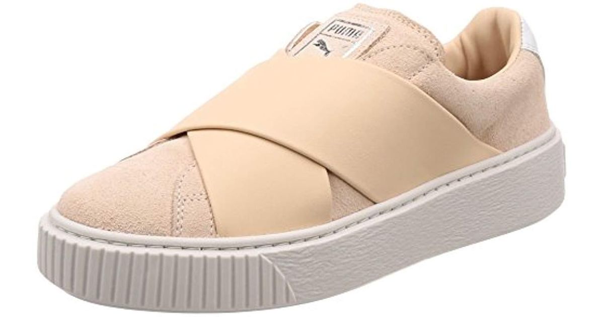 PUMA Suede Platform X Trainers Nude in 