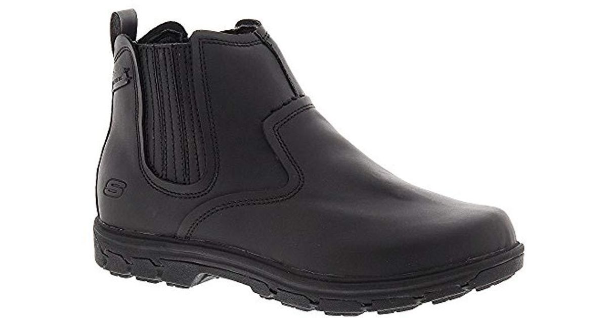 Skechers Leather Relaxed Fit Molton Gaveno S Chelsea Boots Black 11 for ...