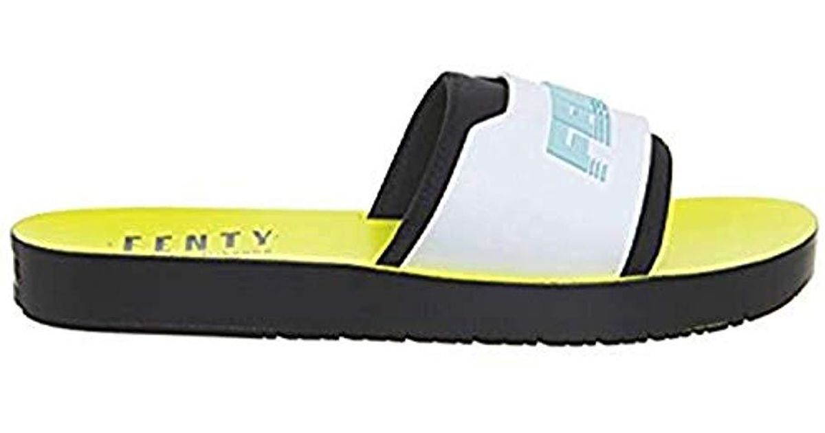yellow fenty slides