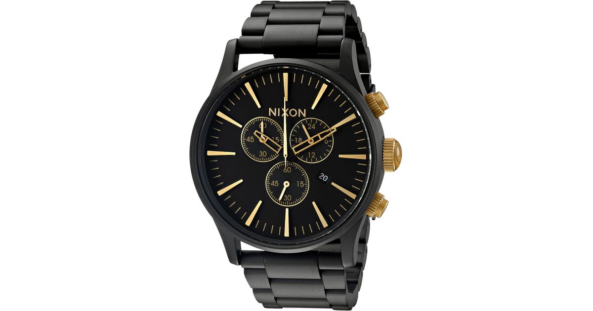 nixon sentry ss matte black gold