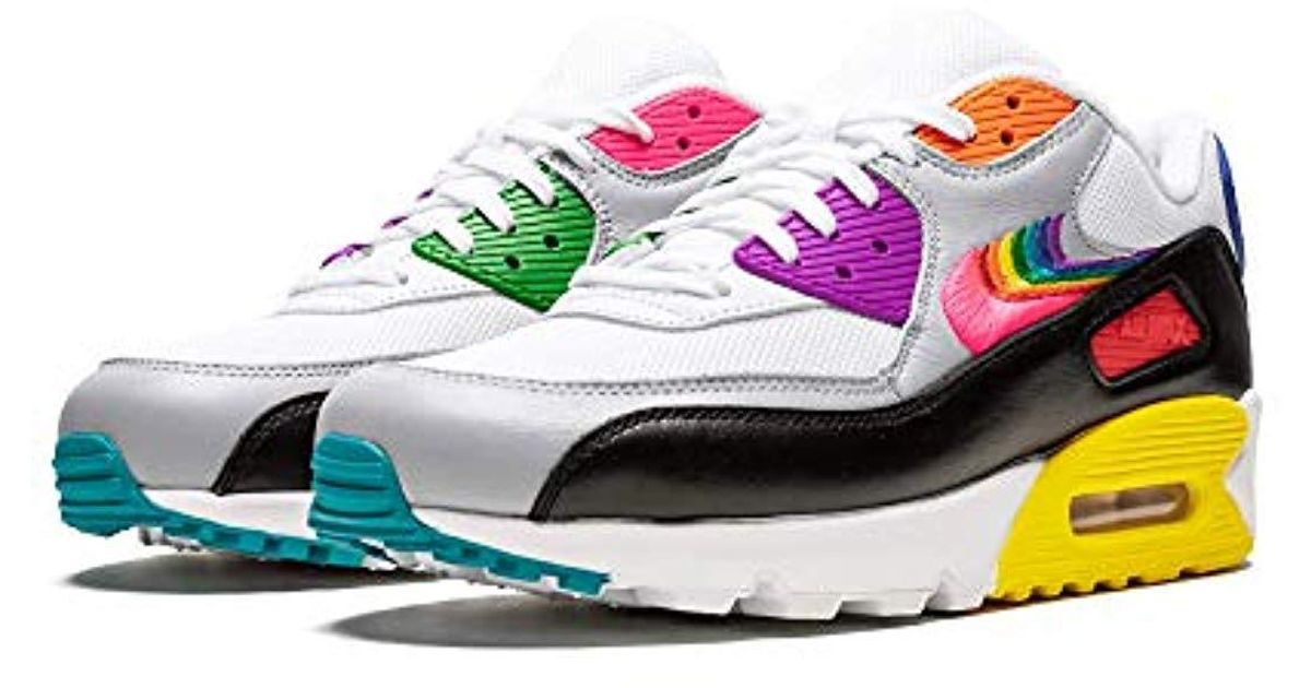 pink air max with rainbow bottom