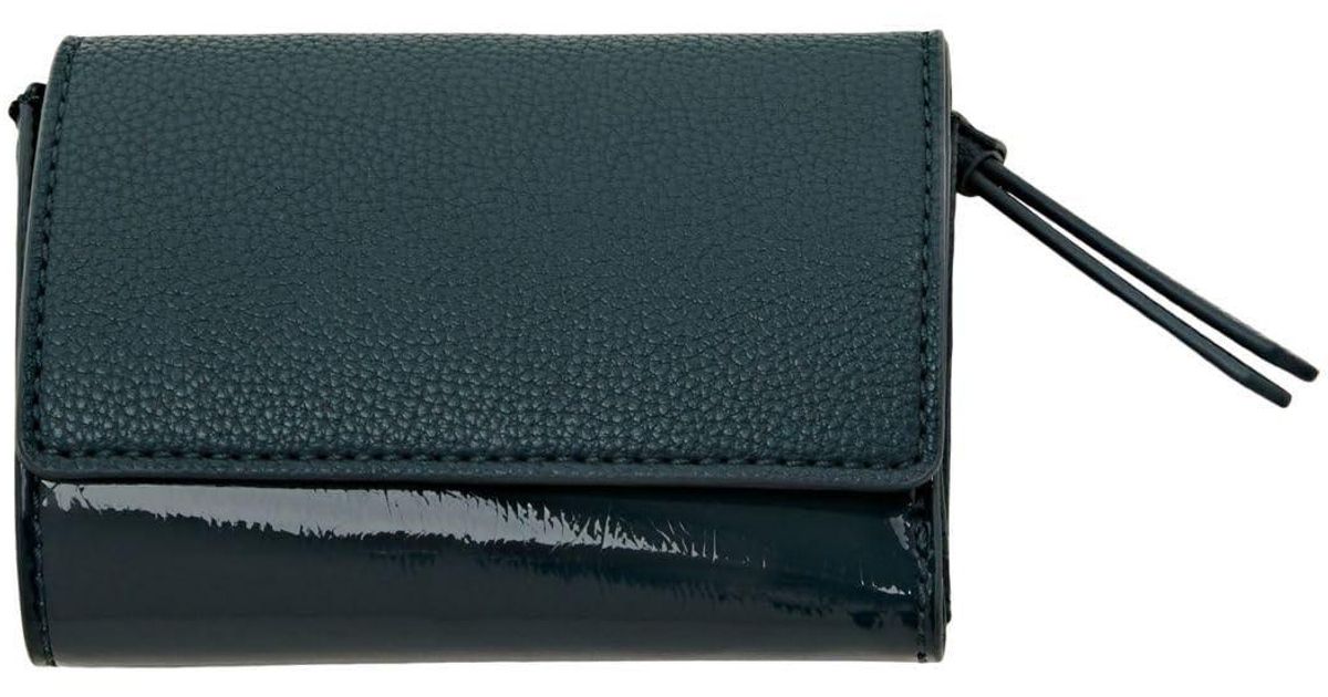 Esprit Glänzendes Foldover-Portemonnaie in Blau Lyst DE