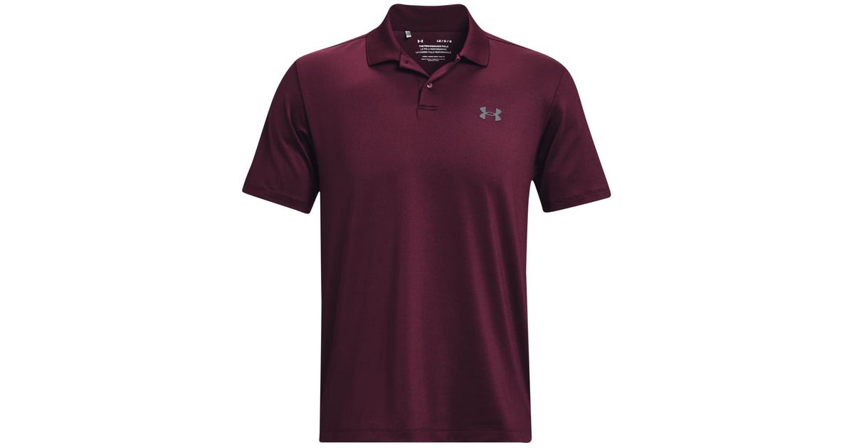 Maroon under armour polo shirt deals