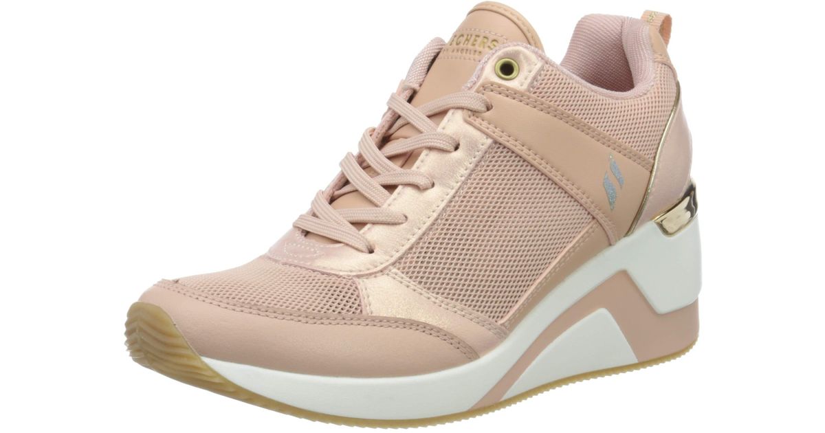skechers million air up there wedge heel trainers
