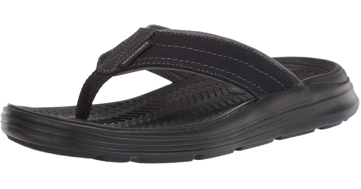 Skechers Sargo Wolters Flip Flop in Black for Men - Save 64% - Lyst