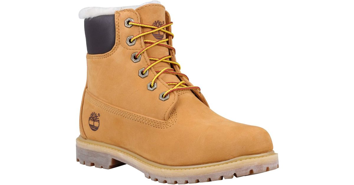 premium shearling 6 inch boot for men in yellow