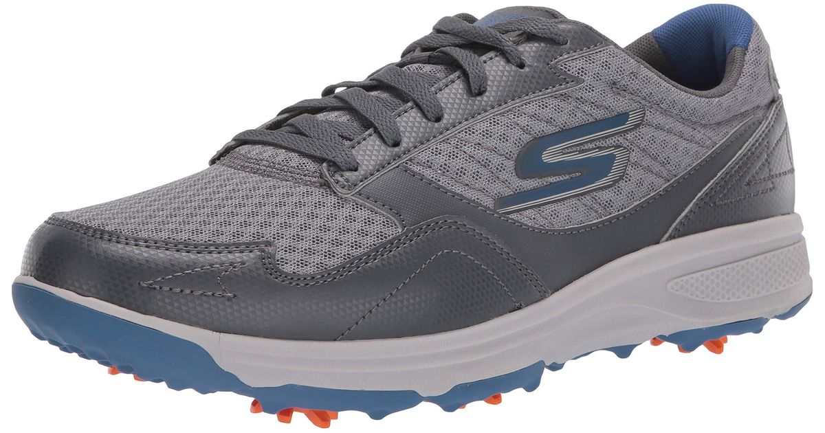Skechers Torque Sport Fairway Relaxed Fit Spiked Golf Shoe in Charcoal