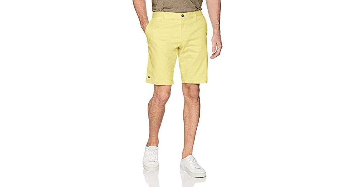 yellow lacoste shorts