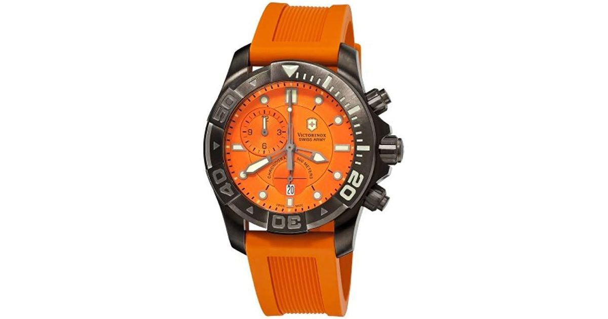 Victorinox Swiss Army 241423 Dive Master 500 Orange Chronograph Dial