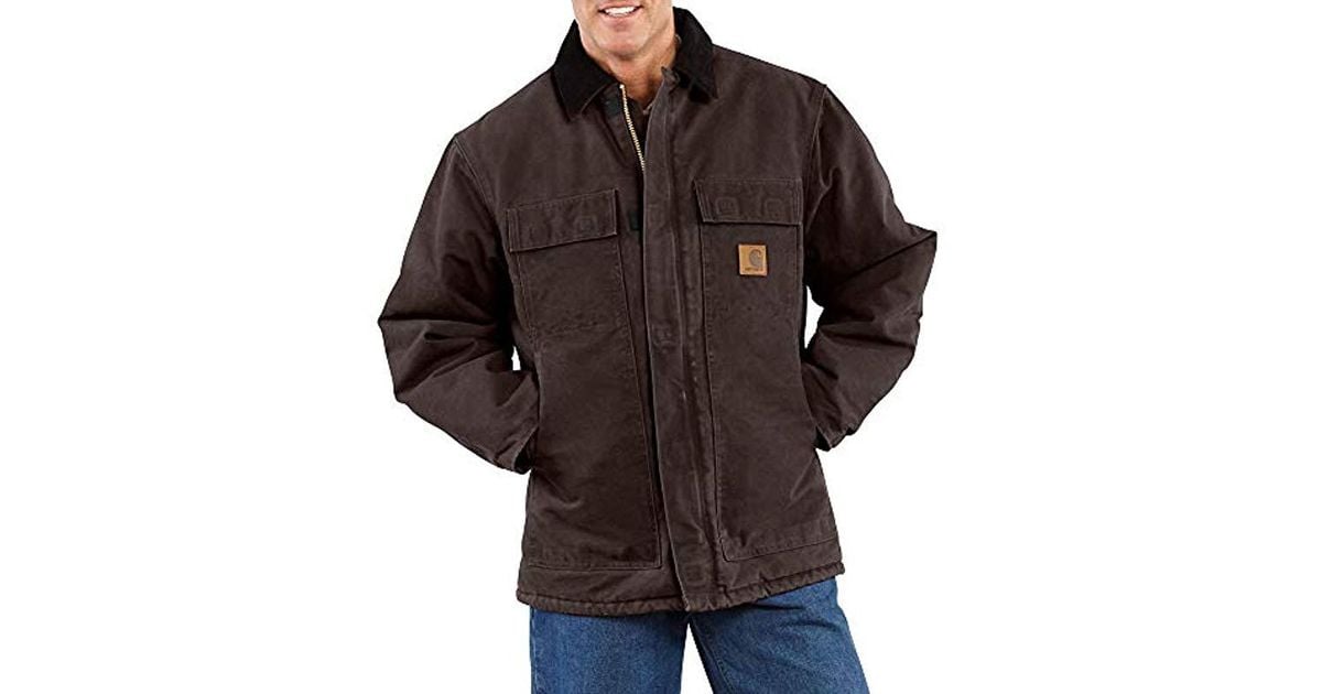 Carhartt Mens Big /& Tall Arctic-Quilt Lined Sandstone Duck Traditional Coat C26