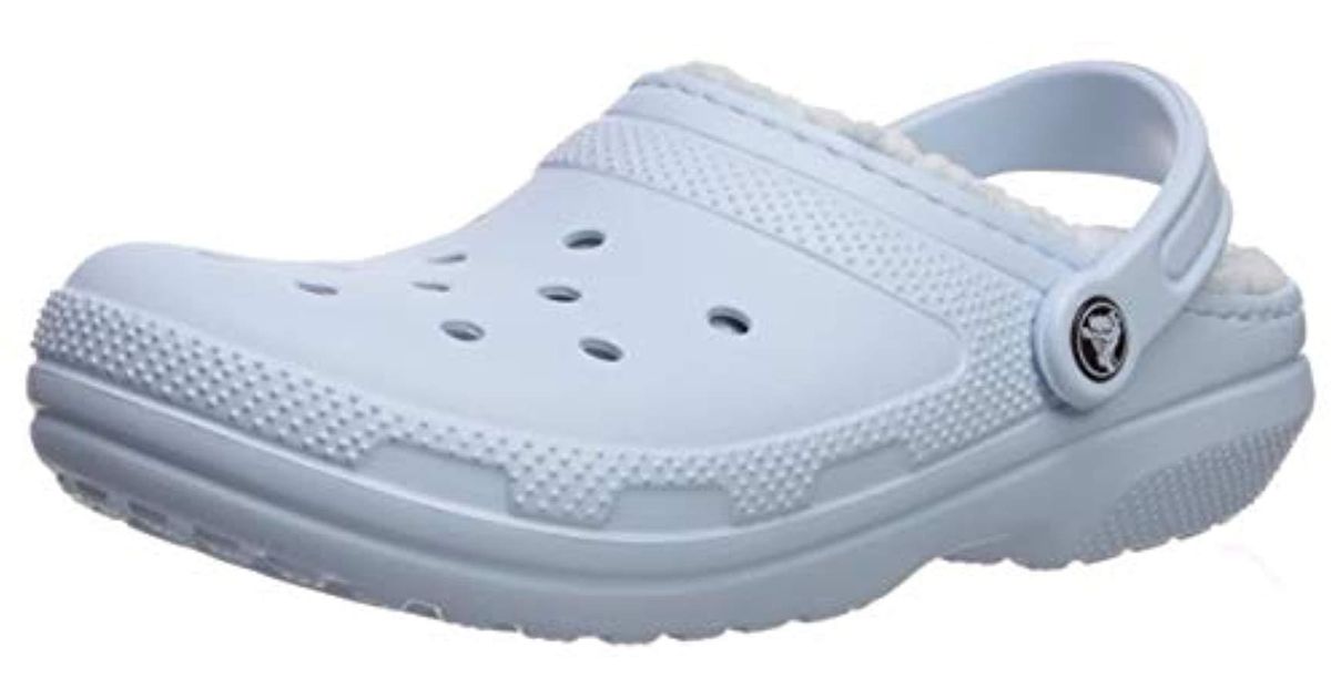 blue lined crocs