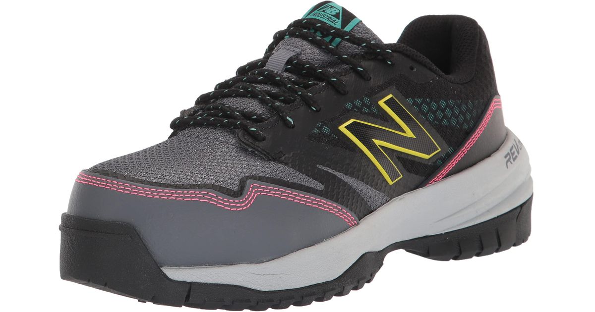 New Balance Leather Composite Toe 589 V1 Industrial Shoe in Black/Lead/Sulphur Yellow (Black) Lyst