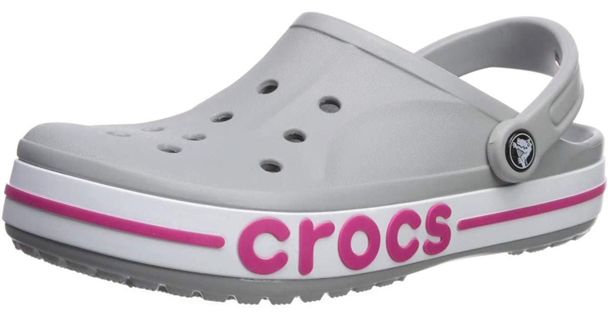 Crocs™ Adult Bayaband Clog in Light Grey/Candy Pink (Gray) Lyst