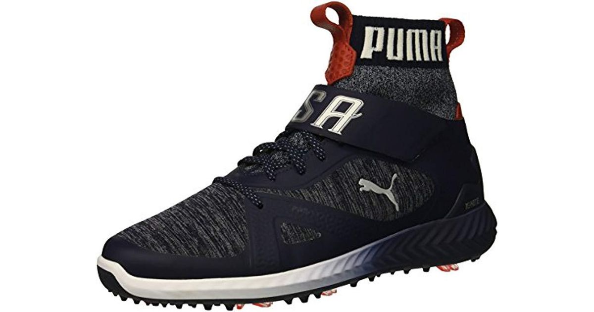 PUMA Ignite Pwradapt Hitop Golf Shoe in Blue for Men Lyst