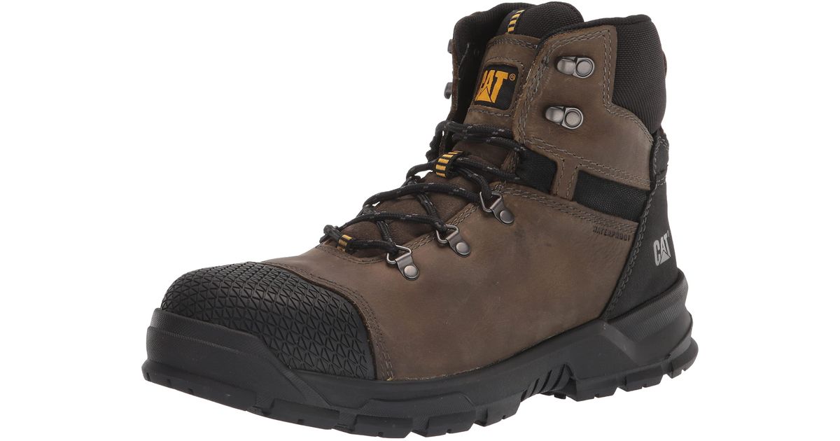 Caterpillar Steel Toe Waterproof Construction Boot in Black