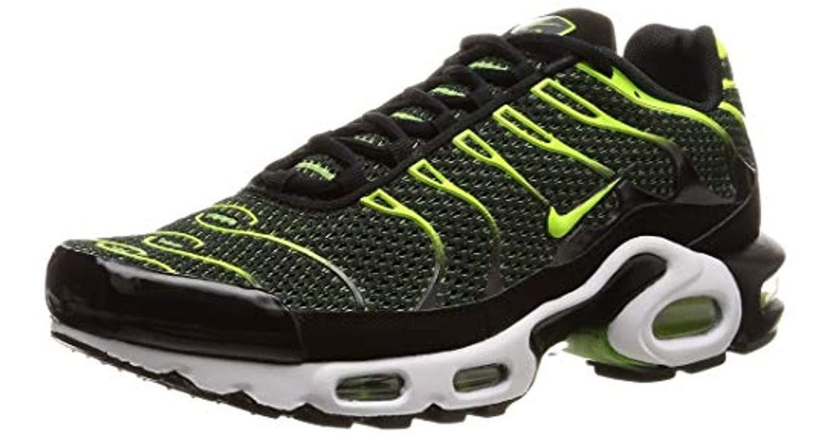 Nike Air Plus Tuned 1 Tn Black Volt Green Trainers 852630 036 for Men | Lyst UK