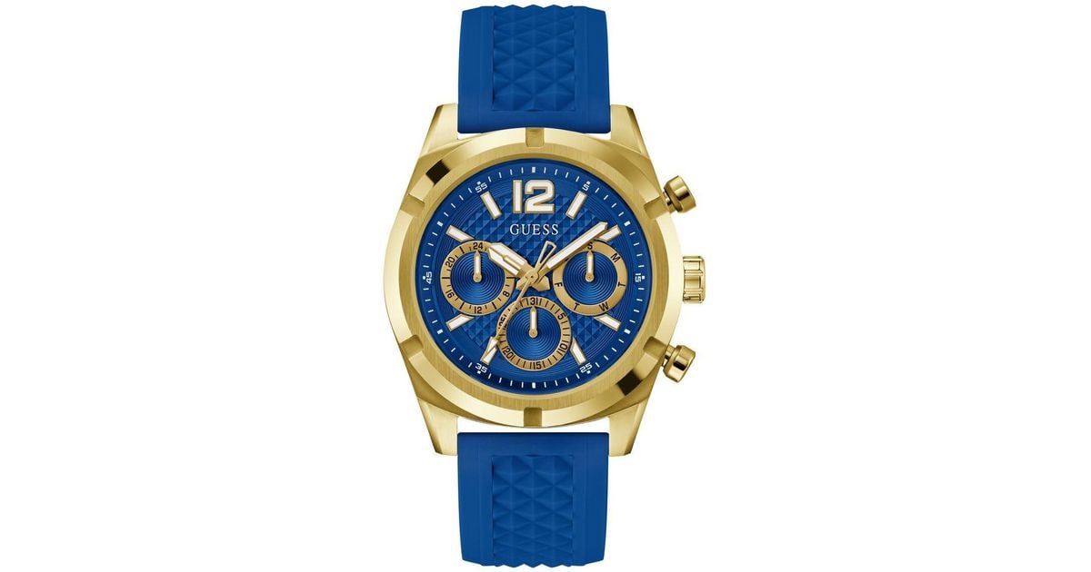 Guess Uhr Armbanduhr Resistance GW0729G1 Silikon in Blau für Herren | Lyst  DE