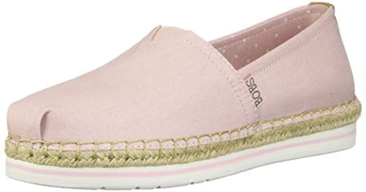 Skechers Bobs Breeze S Espadrille Slip On Flats in Pink | Lyst