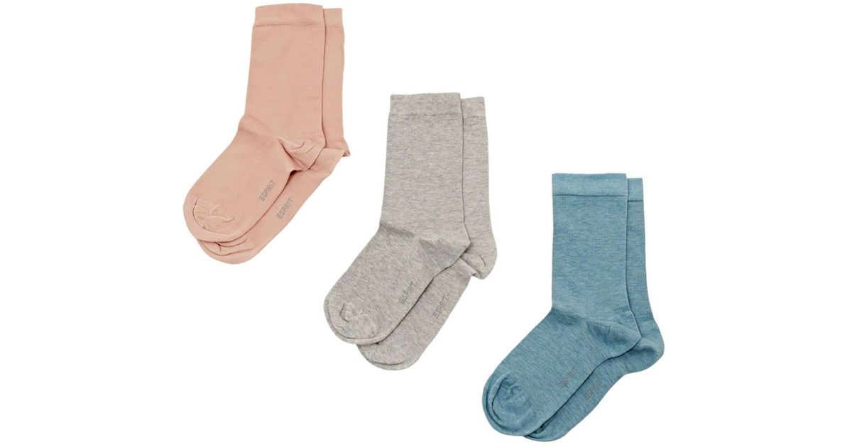 ESPRIT Dames Sokken Uni Multipack W So katoen eenkleurig 2 paar, Zwart Black 3000, 39-42
