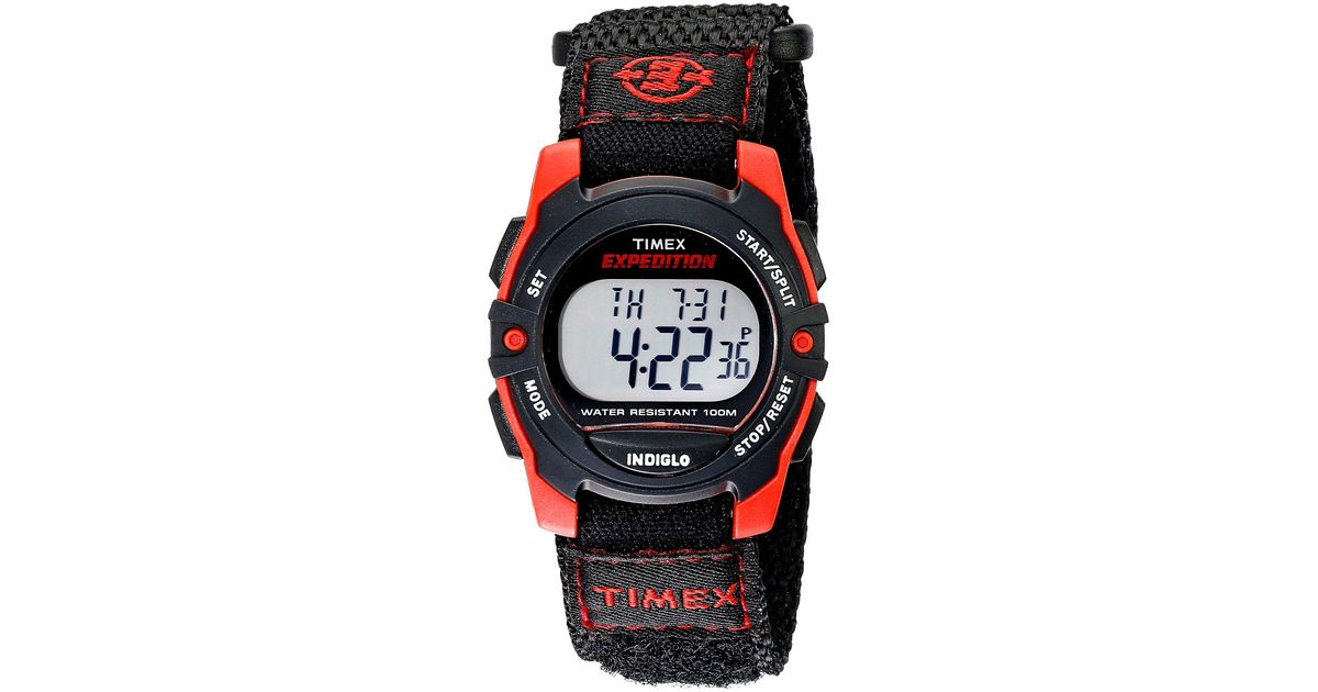 Timex Synthetic T49956 Expedition Mid-size Digital Cat Black/red 