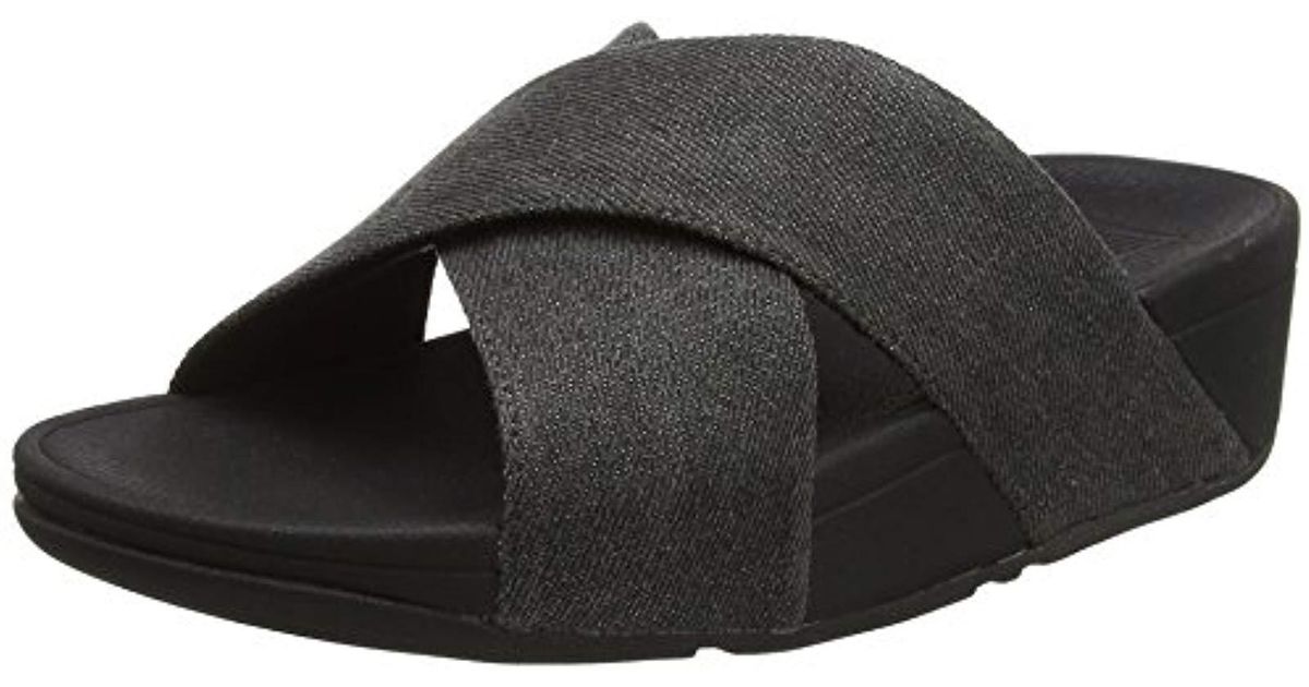 fitflop lulu cross slide shimmer
