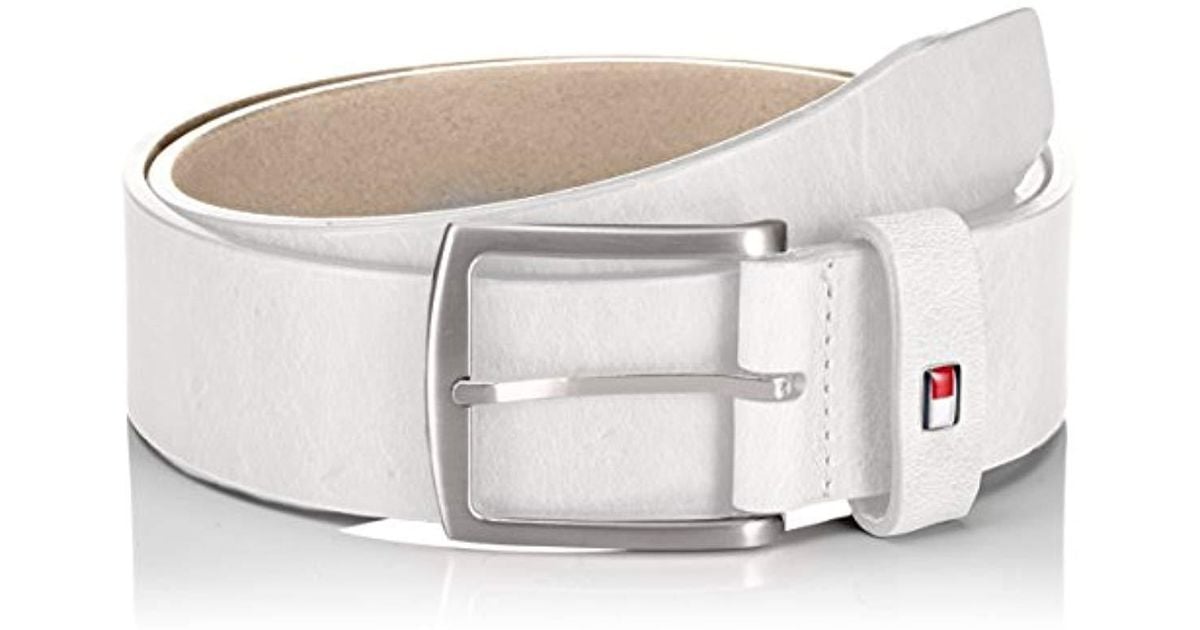 New Denton Belt Cinturón para Hombre, Blanco (Whisper White 115 (Talla del fabricante: 100) Tommy Hilfiger hombre | Lyst