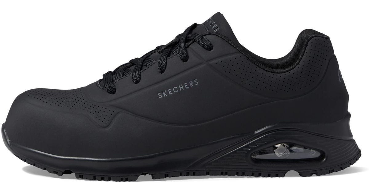Skechers Uno Srdoltin Comp Toe Construction Shoe in Black for Men Lyst