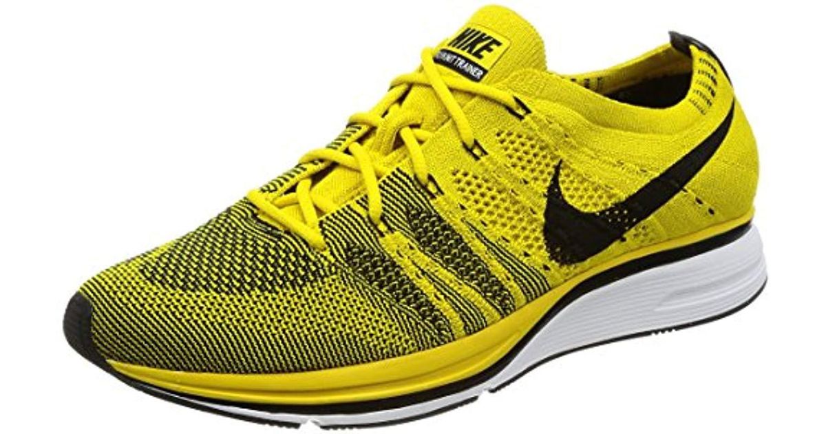 yellow nike running trainers