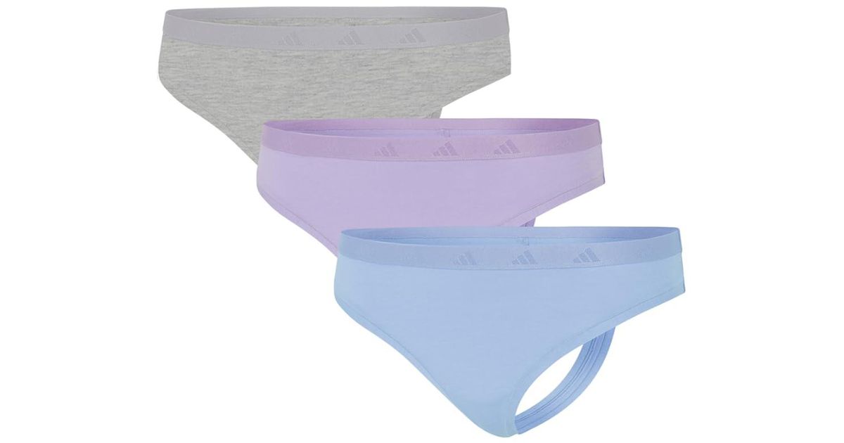 adidas Low Rise Thong in Blue | Lyst UK