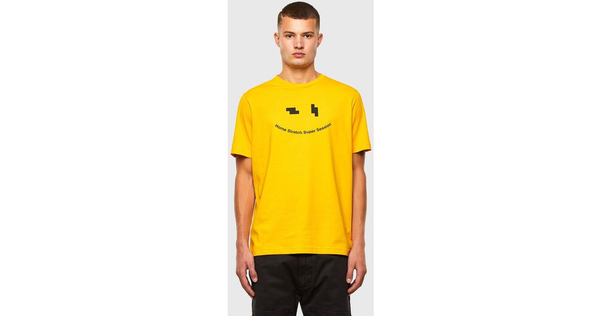 関税込【DIESEL】Just N43 short sleeve T-shirt★Yellow DIESEL Just N43 Short Sleeve T-shirt Xs Yellow for Men | Lyst UK