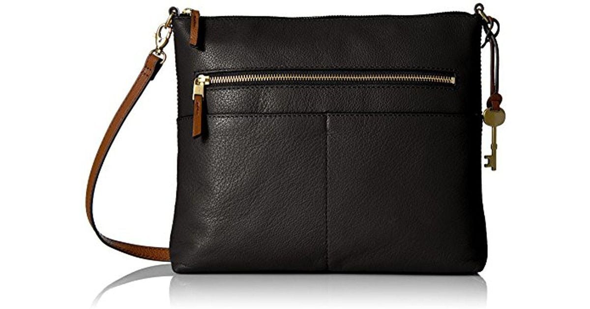 Fossil Fiona Large Crossbody Bag in Black Lyst
