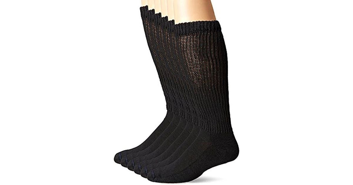 Dr. Scholls 6 Pack Overthecalf Diabetic Socks in Black for Men Lyst