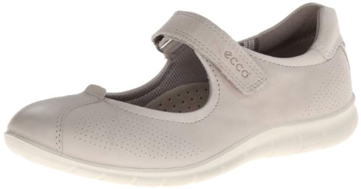 Ecco Leather Babett Mary Jane Flats | Lyst