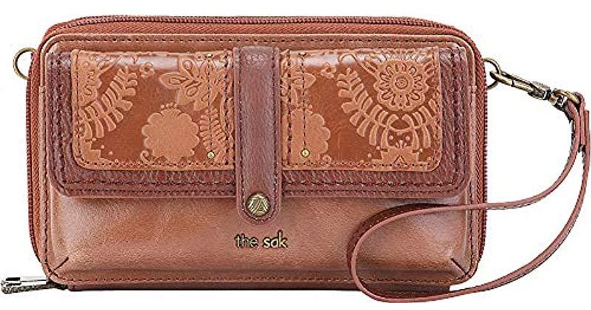 The Sak Leather Sequoia in Tobacco Floral Embossed (Brown) Lyst