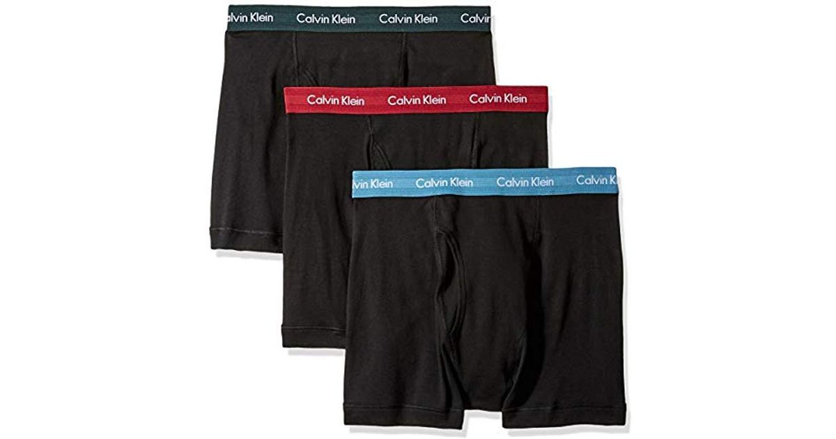 Calvin Klein Cotton Classics Multipack Boxer Briefs in Black for Men Lyst